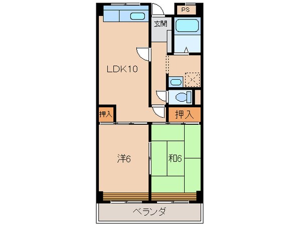 マンションニューハマ１の物件間取画像